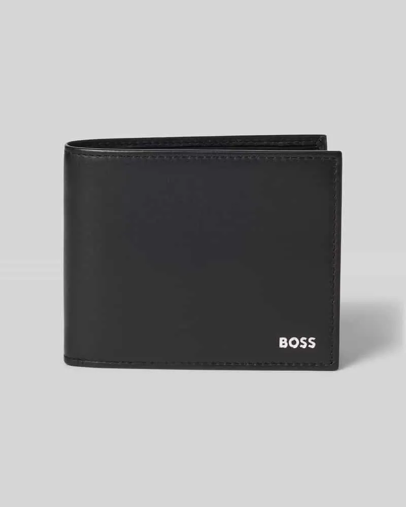 HUGO BOSS Portemonnaie aus echtem Rindsleder Modell 'RANDY_TRIFOLD Black