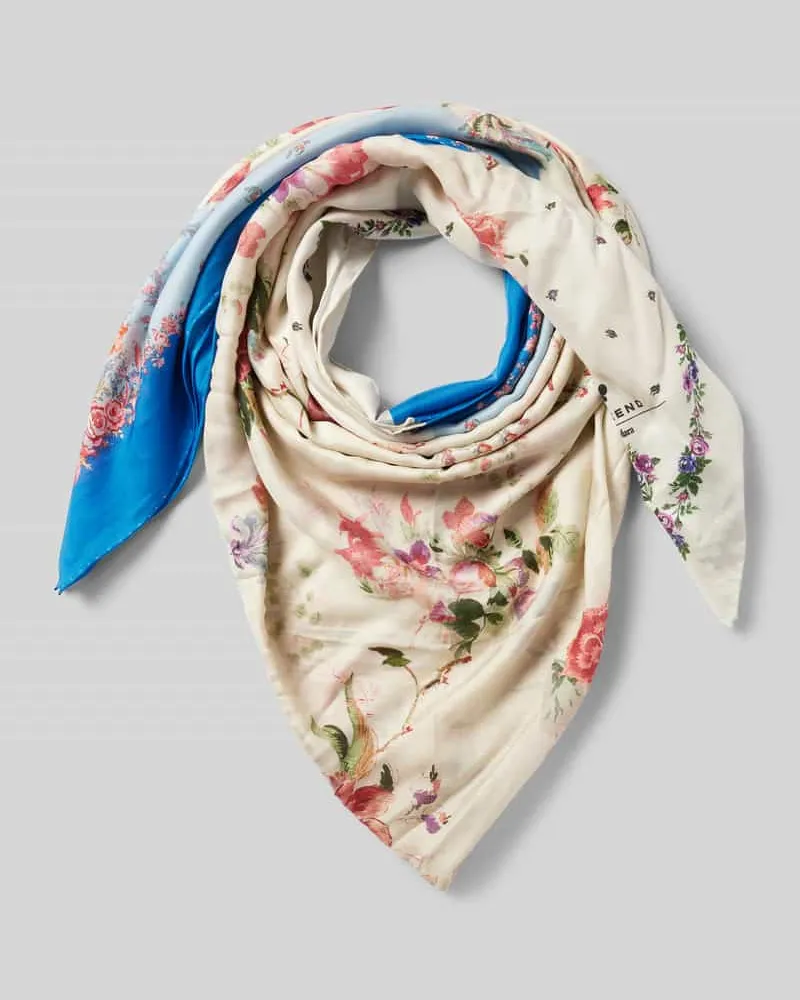 Max Mara Schal aus Modal-Seide-Mix mit Label-Detail Modell 'SARONG Weiss