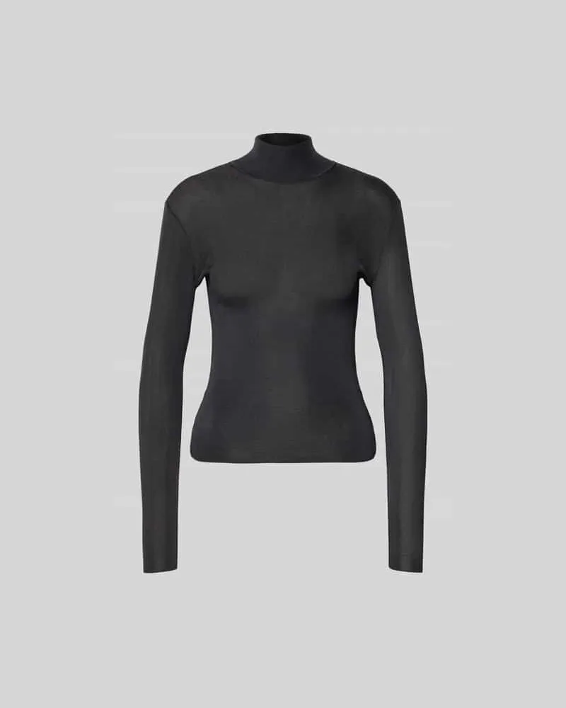 Self-Portrait Longsleeve im semitransparentem Design Dunkelgrau