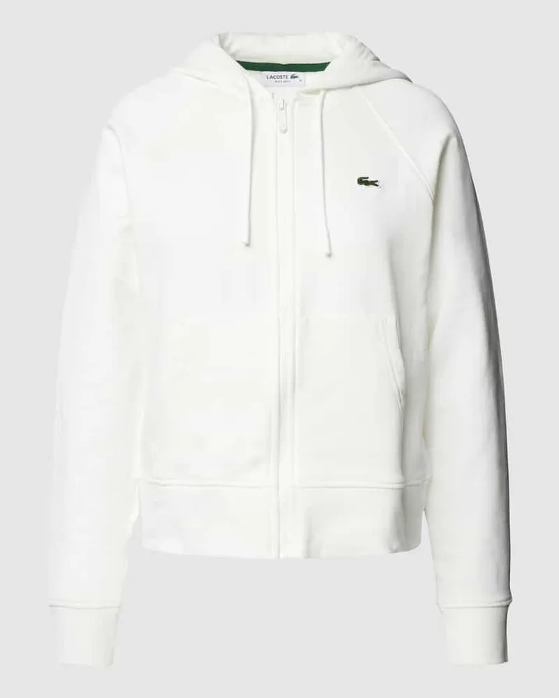 Lacoste Hoodie mit Kapuze und unifarbenem Design Offwhite