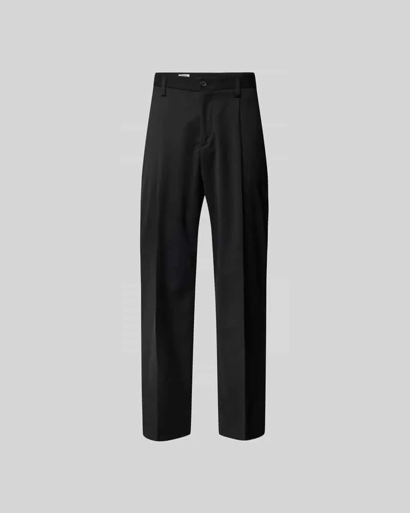 Filippa K Stoffhose mit Bundfalten Black