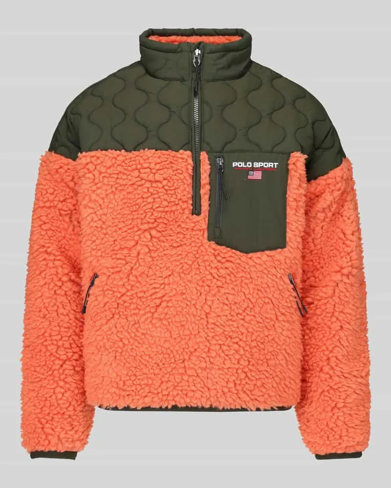 Ralph Lauren Sweatshirt mit kontrastierendem Steppeinsatz aus Nylon Orange