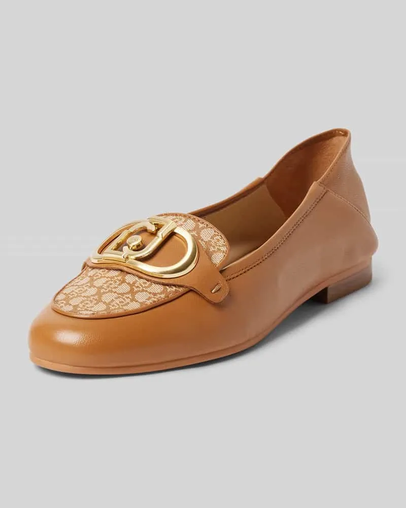 Liu Jo Penny-Loafer mit Label-Detail Modell 'EMEL Cognac