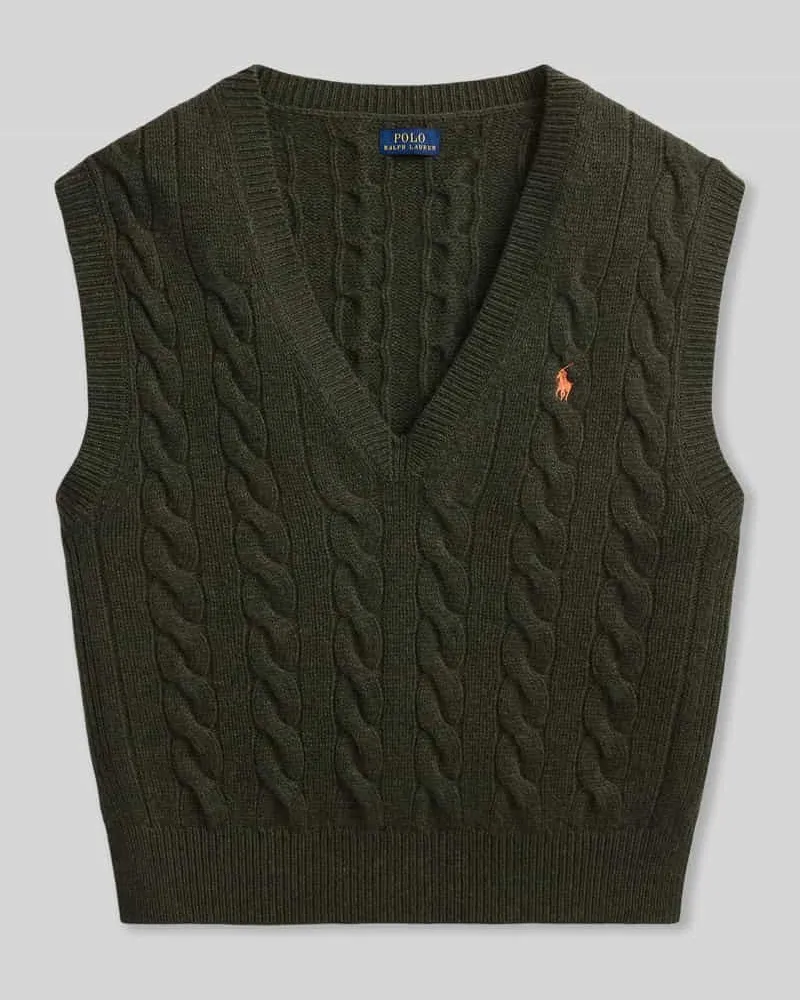 Ralph Lauren Regular Fit Pullunder aus Woll-Kaschmir-Mix Oliv
