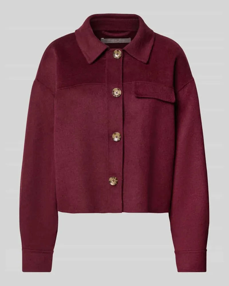Christian Berg Jacke mit Knopfleiste Pflaume