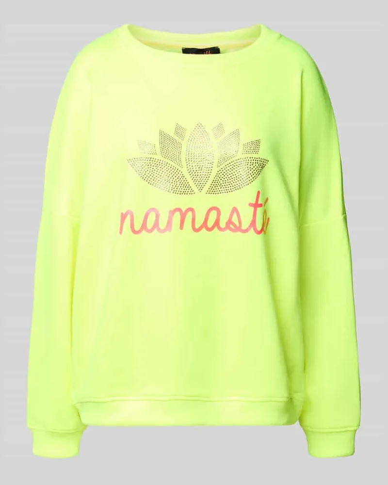 Miss Goodlife Oversized Sweatshirt mit Statement-Print Neon