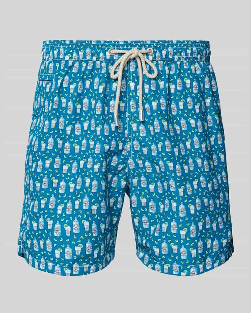 MC2 Saint Barth Regular Fit Badeshorts mit Leistentasche Marine