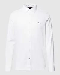 Tommy Hilfiger Slim Fit Freizeithemd mit Button-Down-Kragen Modell 'CORE Weiss