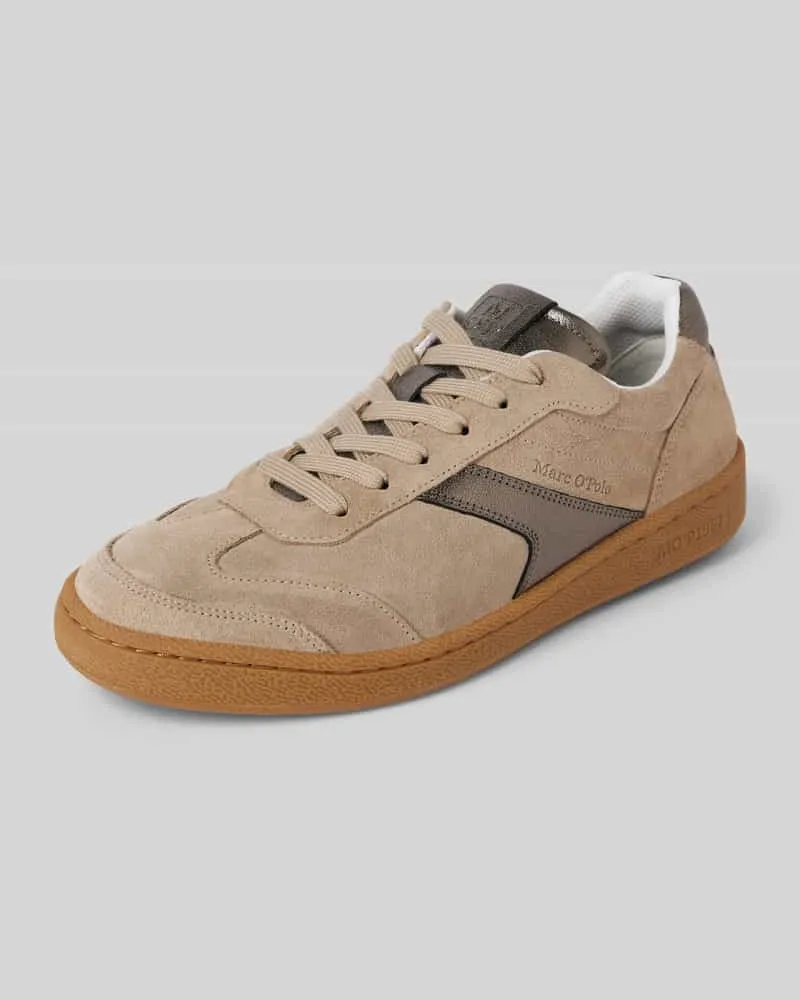 Marc O'Polo Flache Low Top Sneaker mit Glanz-Applikationen Taupe