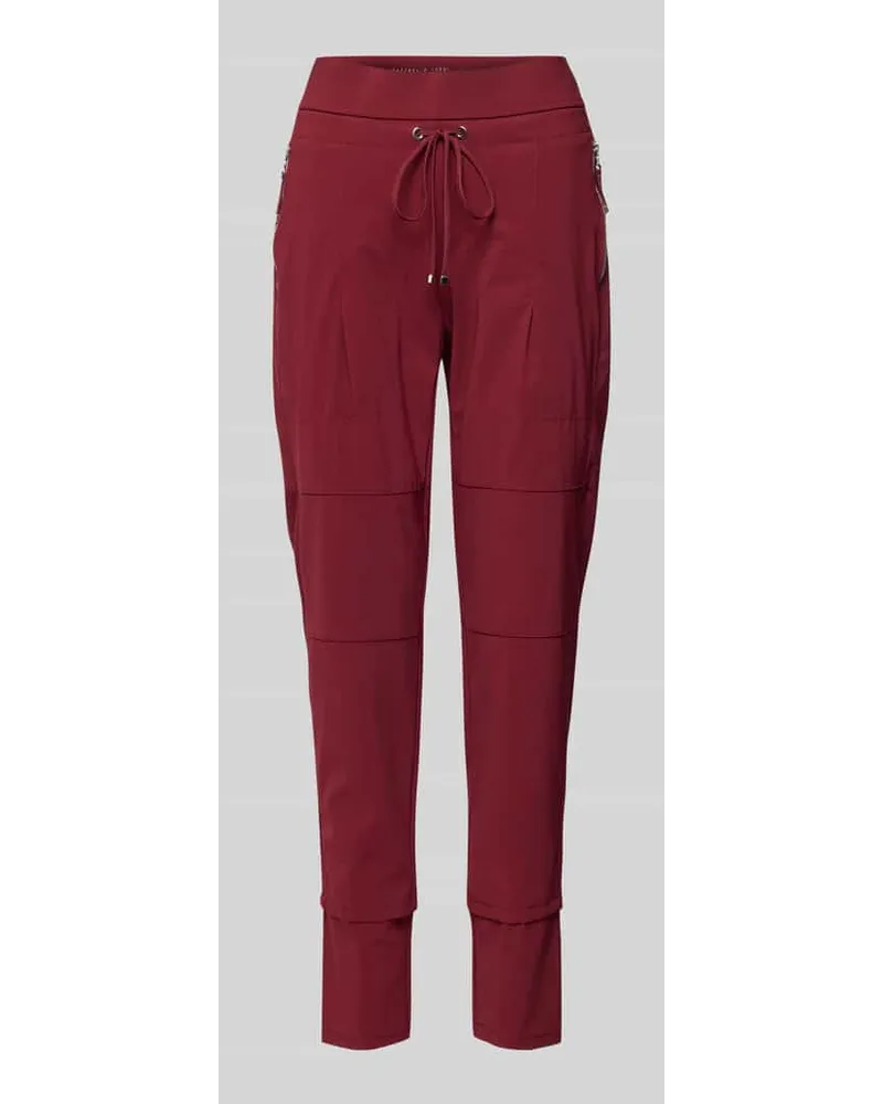 RAFFAELLO ROSSI  Relaxed Fit Jogpants mit Ziernähten Modell 'CANDY Bordeaux