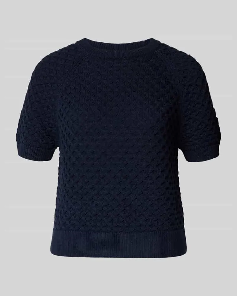 Vera Mont Regular Fit Bluse in Strick-Optik Marine