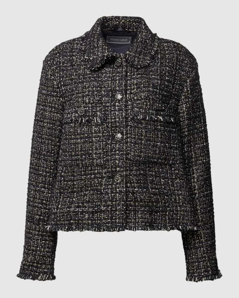 White Label Blazer mit Strukturmuster Black