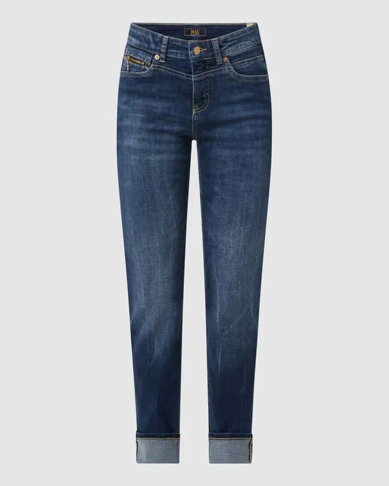 MAC Jeans Straight Fit Jeans mit Stretch-Anteil Modell 'Rich Blau