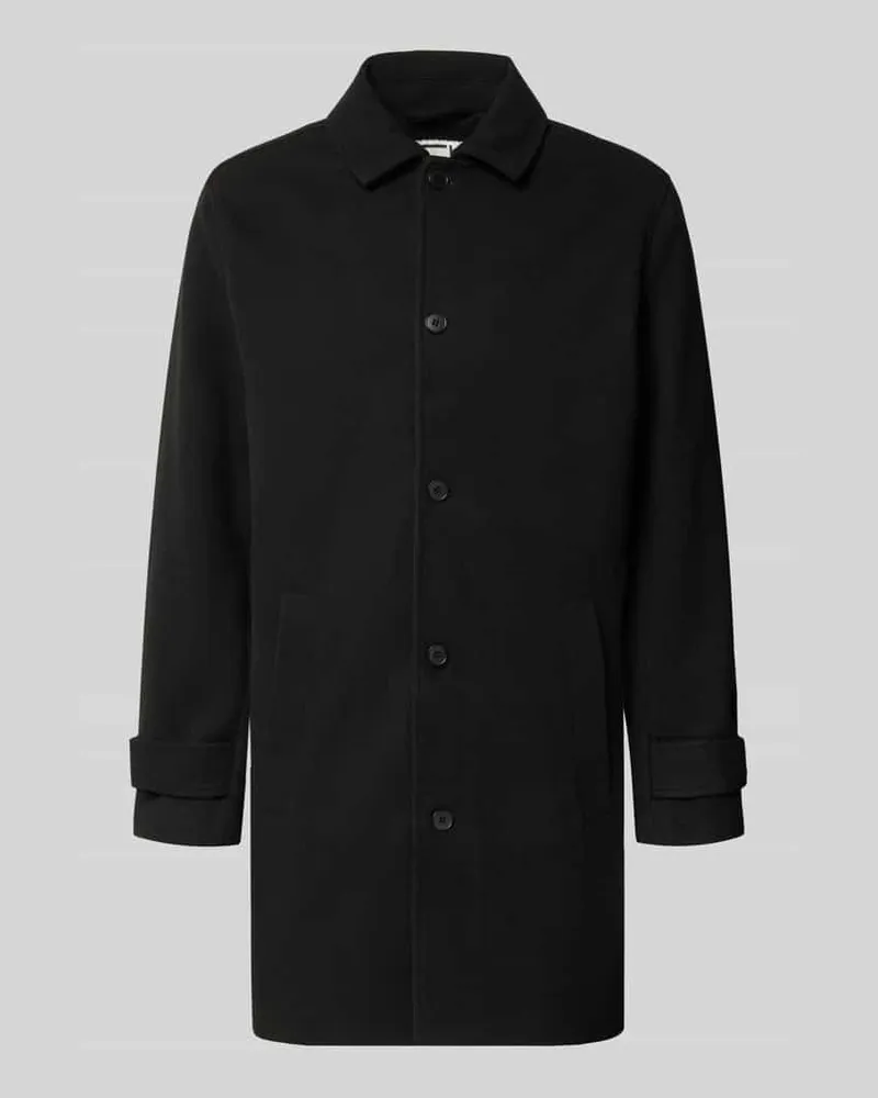 Casual Friday Regular Fit Mantel mit Knopfleiste Modell 'HERSNAP Black