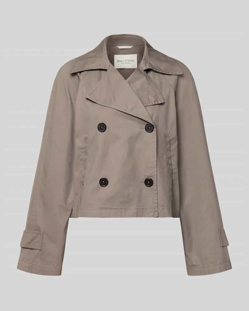 Marc O'Polo Relaxed Fit Trenchjacke aus Baumwolle Taupe