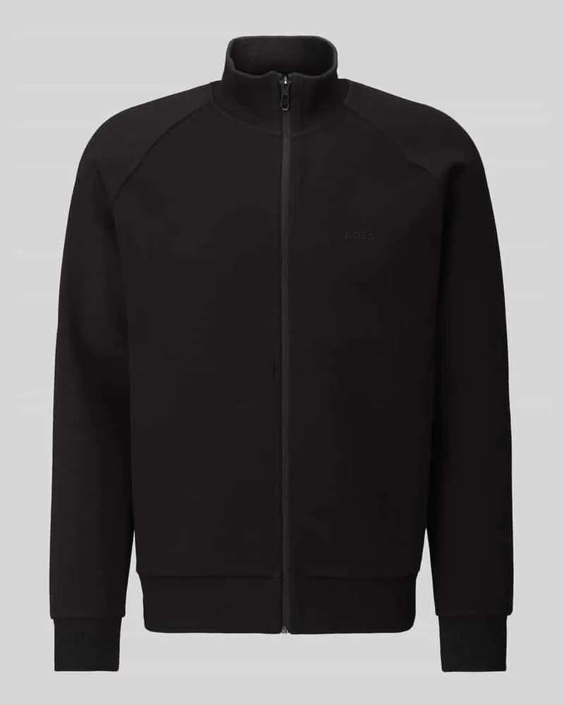 HUGO BOSS Sweatshirtjacke mit Logo-Detail Black