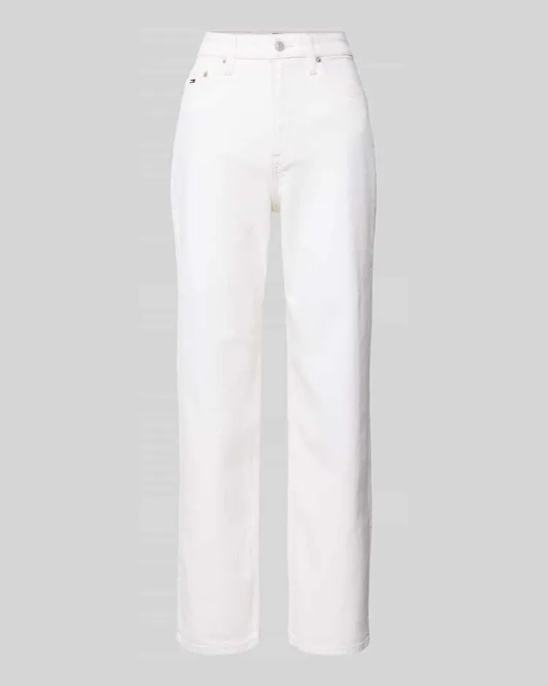 Tommy Hilfiger Slim Fit Jeans mit Straight Leg Modell 'LAYLA Ecru