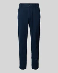 Tommy Hilfiger Tapered Fit Bundfaltenhose mit elastischem Bund Marine