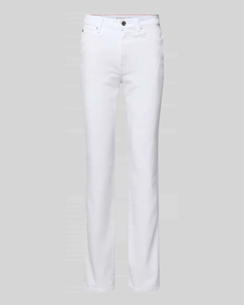 Tommy Hilfiger Slim Fit Jeans mit Logo Details Weiss