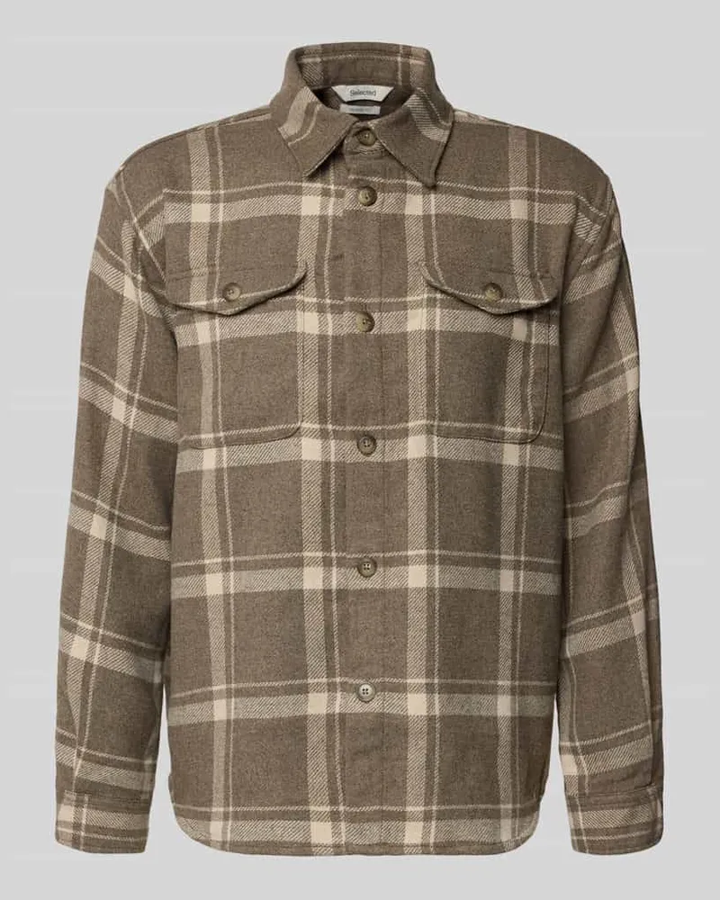 Selected Homme Regular Fit Hemdjacke mit Woll-Anteil Modell 'LOSEPABLO Beige
