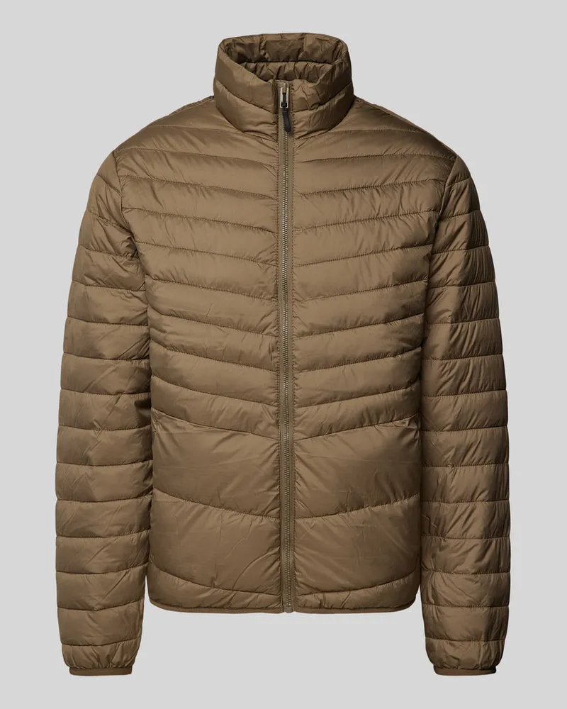 Jack & Jones Steppjacke mit Stehkragen Modell 'STATE Oliv