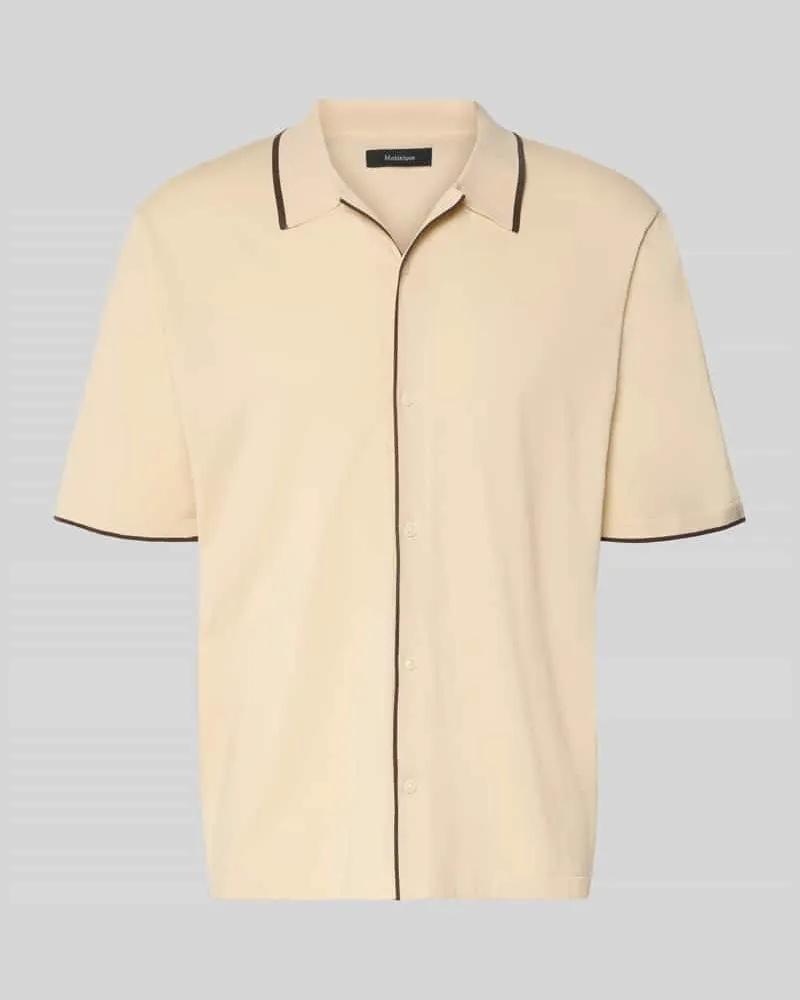 Matinique Regular Fit Freizeithemd in Strick-Optik Modell 'Apolo Beige