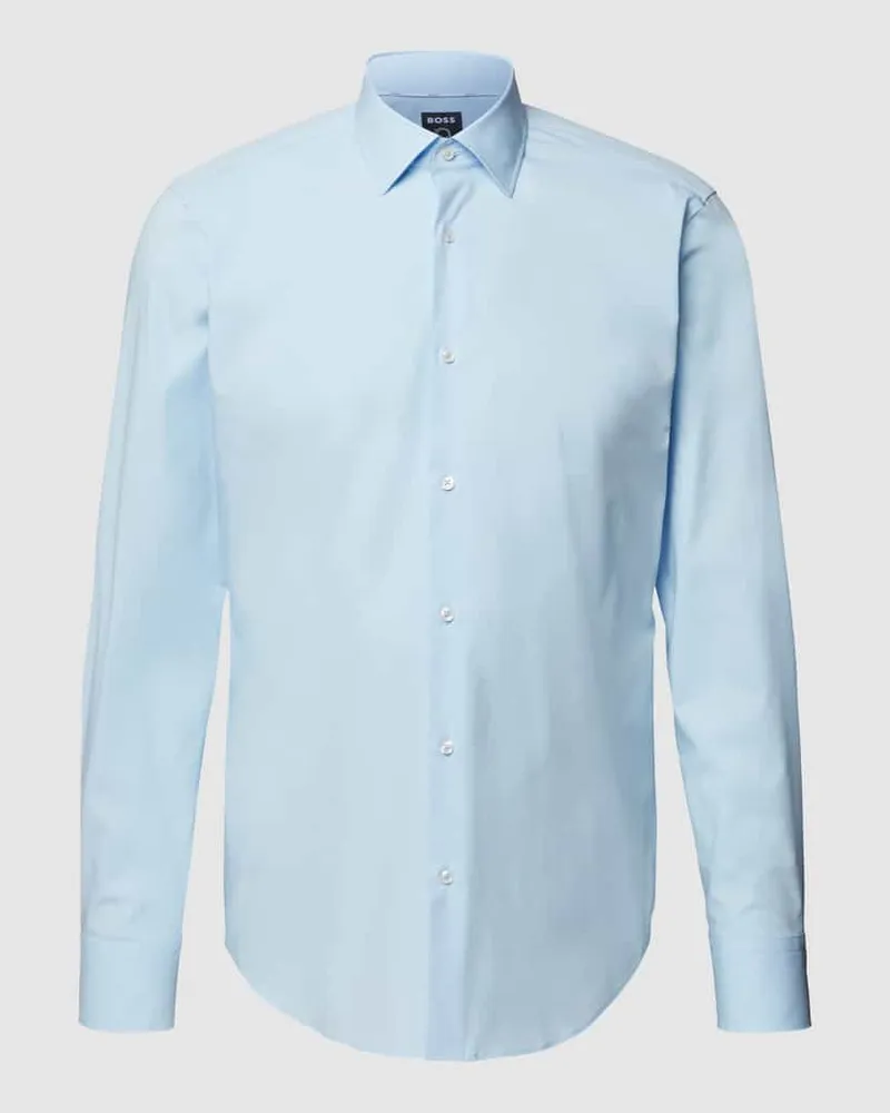 HUGO BOSS Regular Fit Businesshemd mit extra langem Arm Hellblau