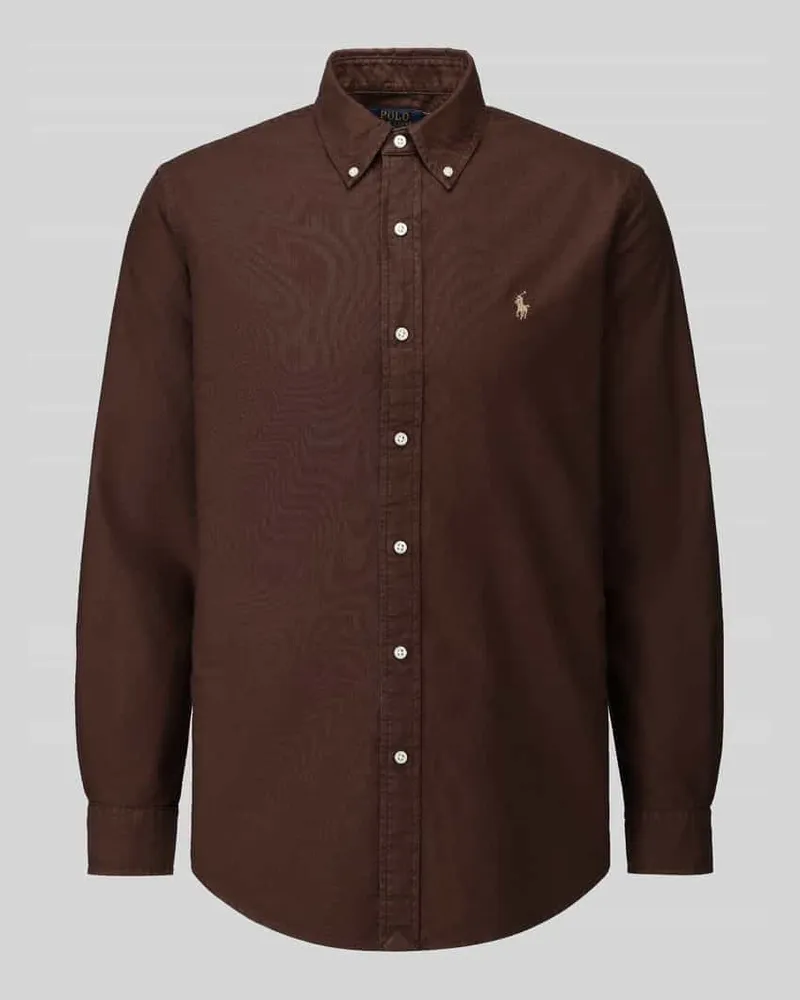 Ralph Lauren Regular Fit Classic Freizeithemd mit Logo-Stickerei Schoko