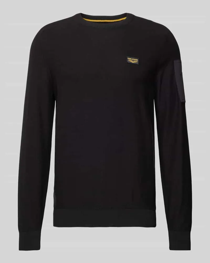 PME Legend Strickpullover mit Label-Detail Black