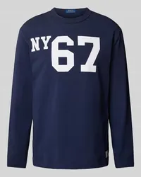 Ralph Lauren Longsleeve mit Label-Print Marine