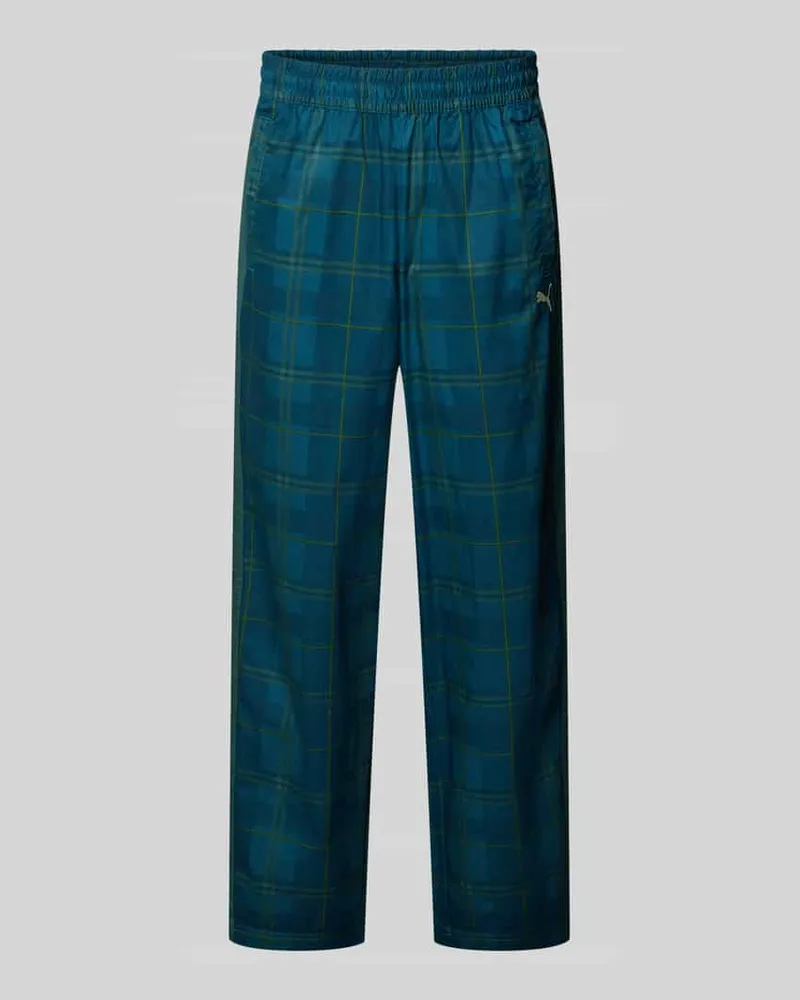 Puma Relaxed Fit Trackpants aus reiner Baumwolle Petrol