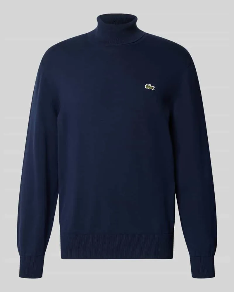 Lacoste Regular Fit Pullover aus reiner Baumwolle Dunkelblau