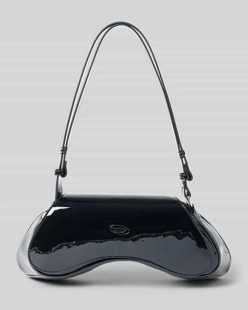Diesel Schultertasche mit Logo-Detail Black