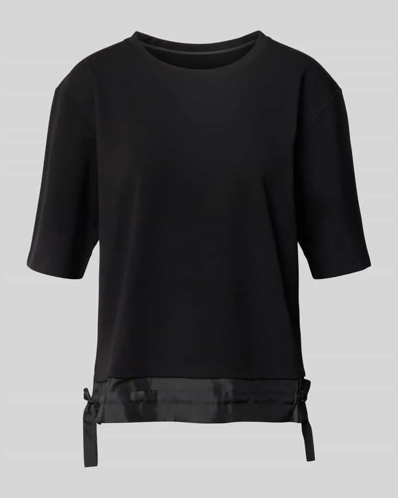 Marc Cain T-Shirt aus Modal-Mix mit Schleifen-Details Black