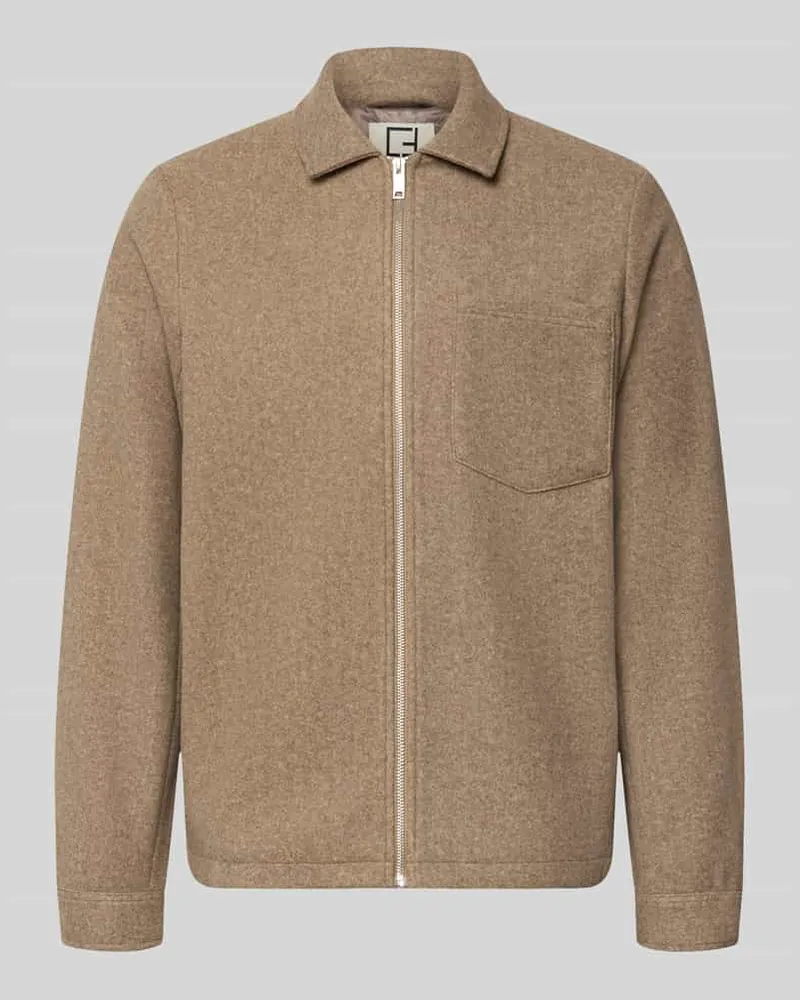 Casual Friday Jacke mit Brusttasche und Kentkragen Modell 'ROLFSTED Beige