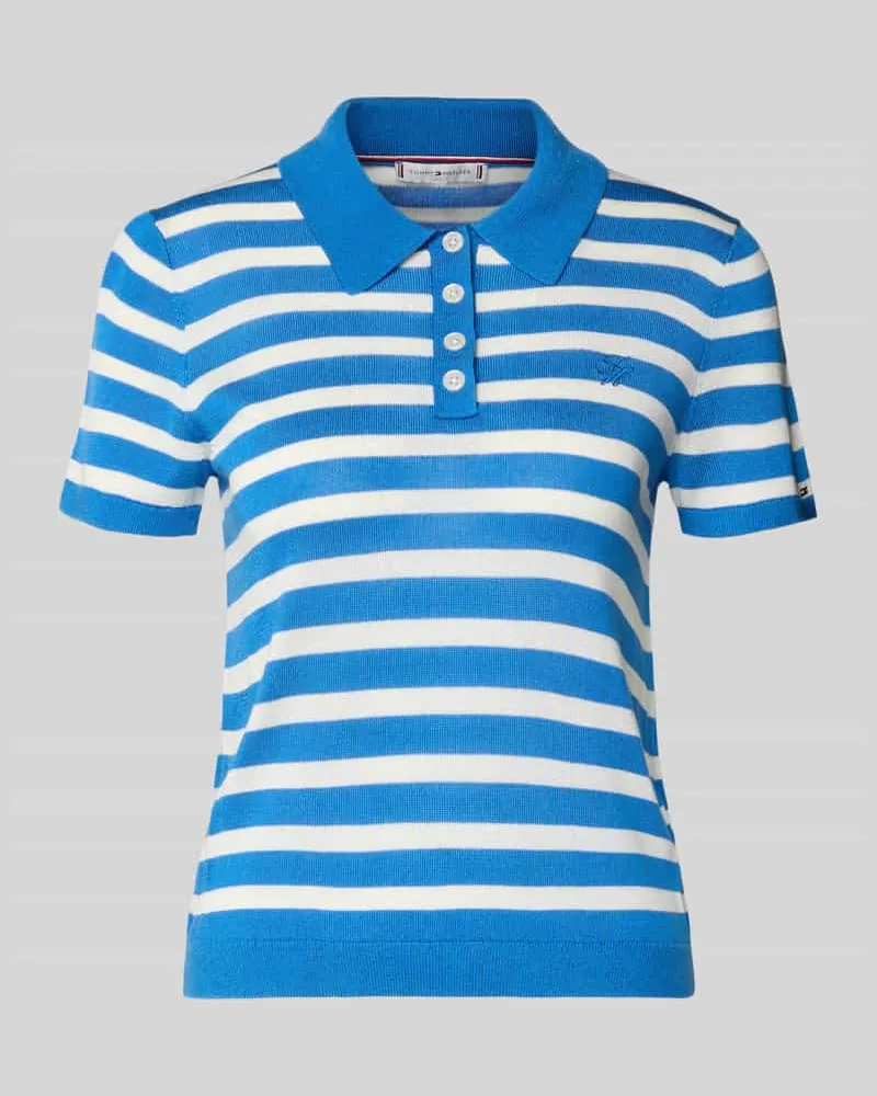 Tommy Hilfiger Regular Fit Poloshirt aus Lyocell-Seiden-Mix Royal
