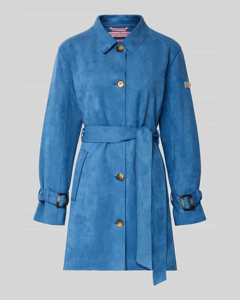 Frieda & Freddies Trenchcoat mit Bindegürtel Modell 'CORDELIA Blau