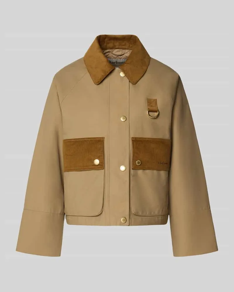 Barbour Relaxed Fit Jacke aus Baumwoll-Mix mit Cordkragen Modell 'PHOEBE Cognac