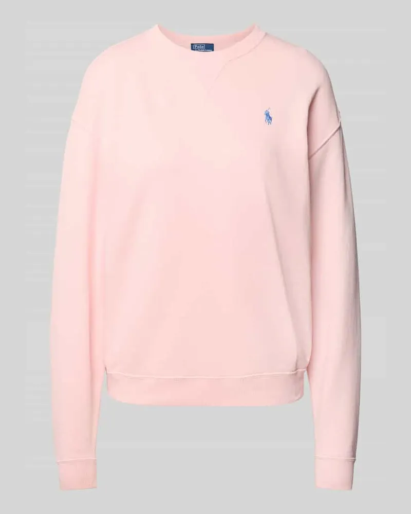 Ralph Lauren Relaxed Fit Sweatshirt mit Label-Stitching Rosa