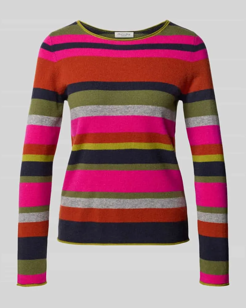 Christian Berg Regular Fit Longsleeve aus reinem Kaschmir Pink