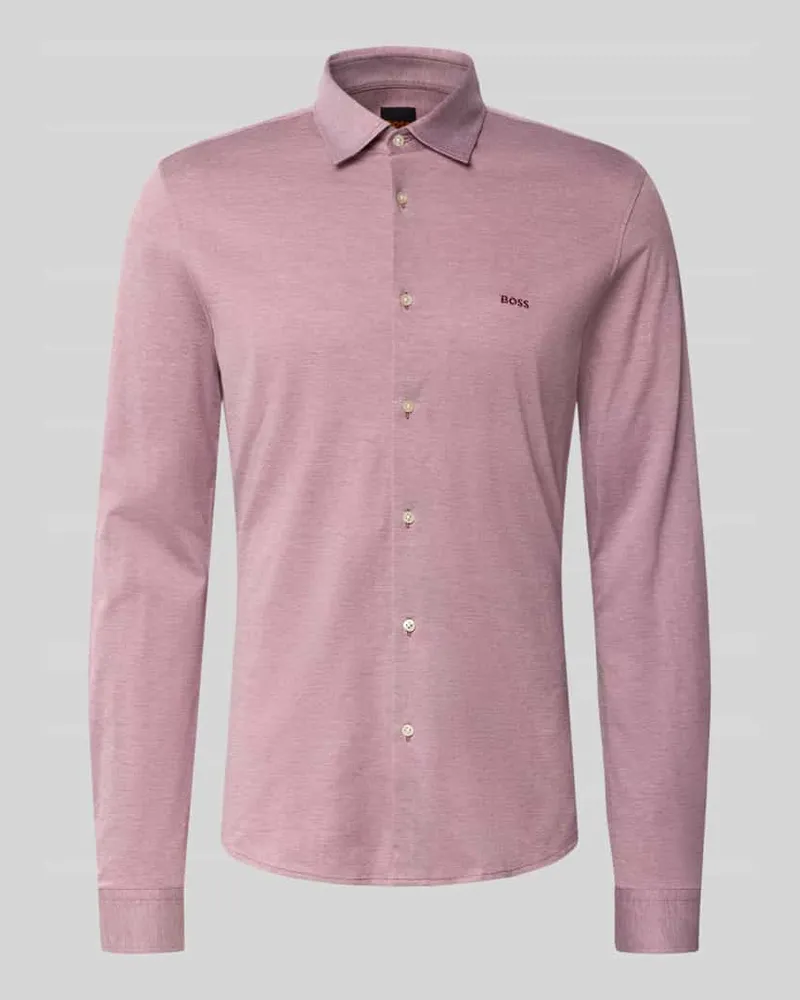 HUGO BOSS Slim Fit Freizeithemd aus reiner Baumwolle Modell 'Mysoft_2 Bordeaux