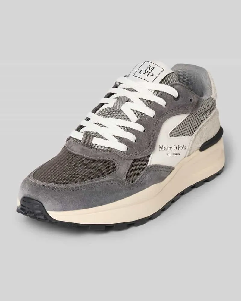 Marc O'Polo Low Top Sneaker aus Rindsvelours Anthrazit
