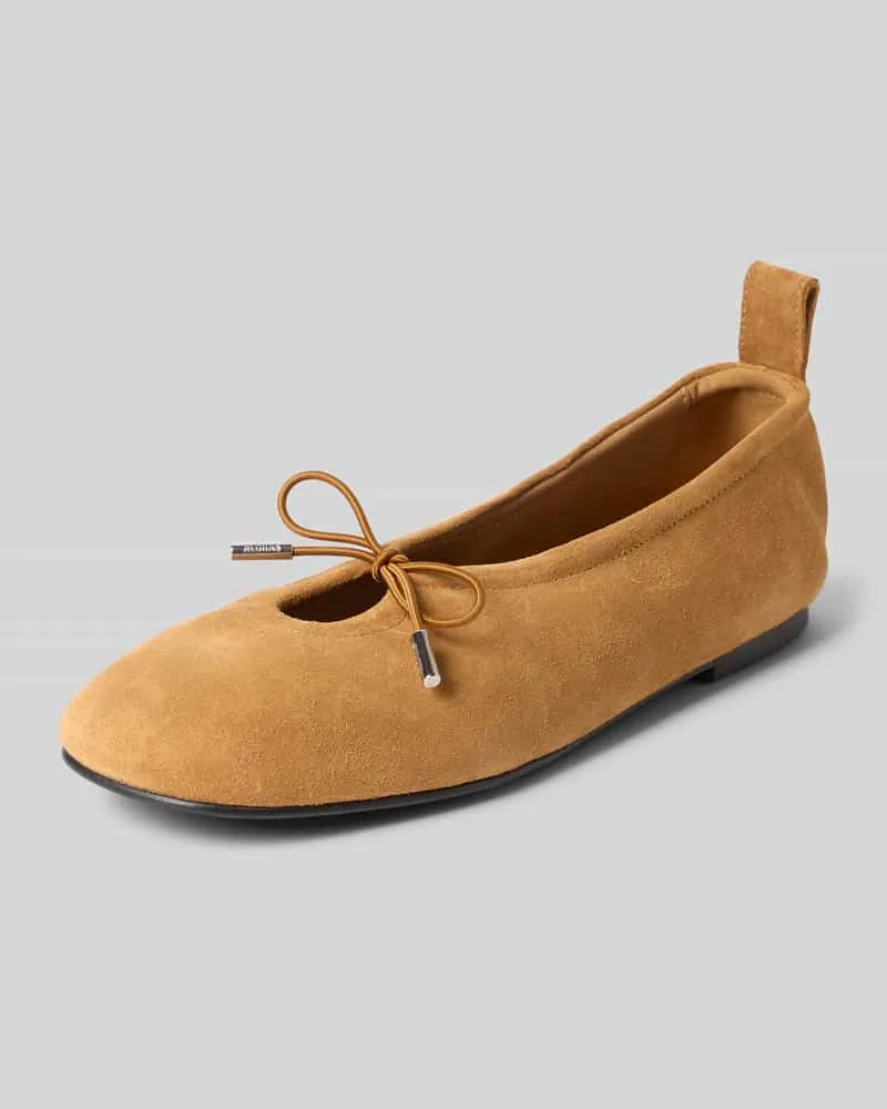 Alohas Ballerina aus echtem Leder Modell 'Rosalind Cognac