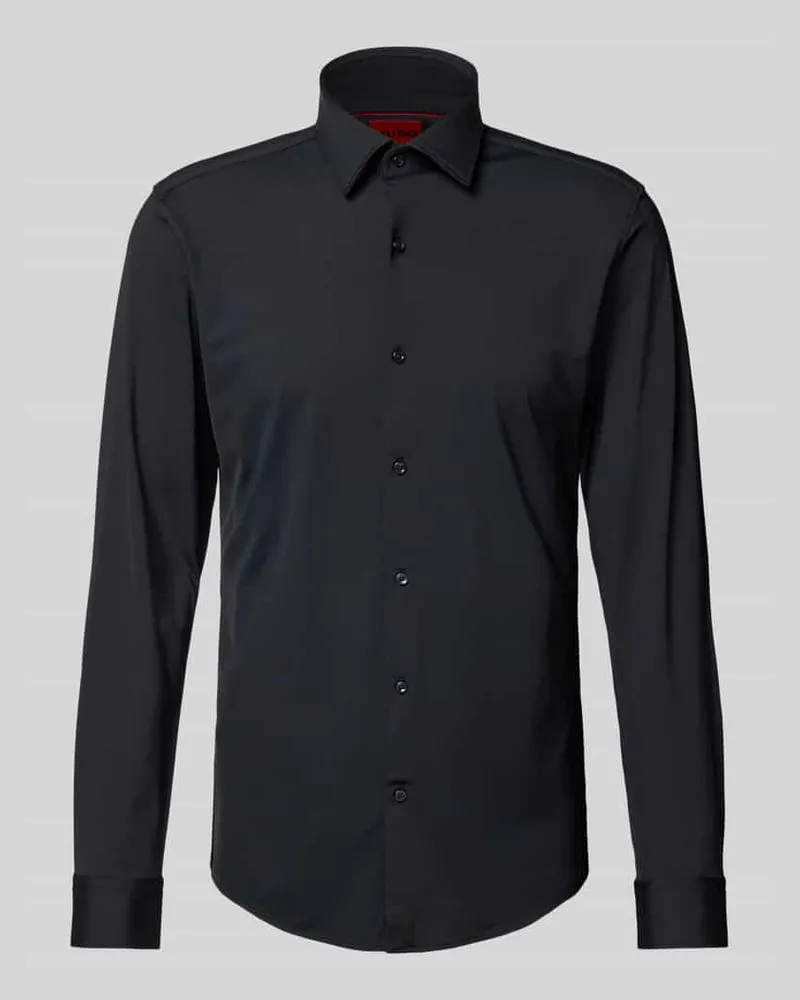 HUGO BOSS Slim Fit Business-Hemd Modell 'KENNO Black