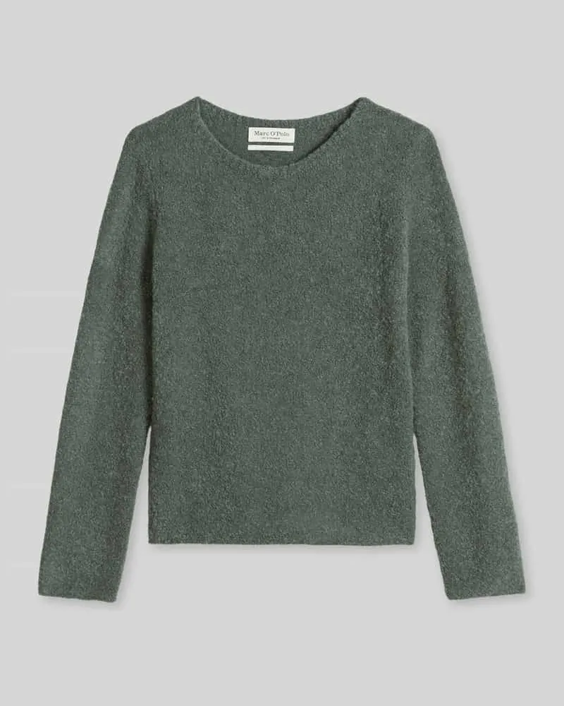 Marc O'Polo Pullover aus Wolle mit Bouclé-Struktur Aqua