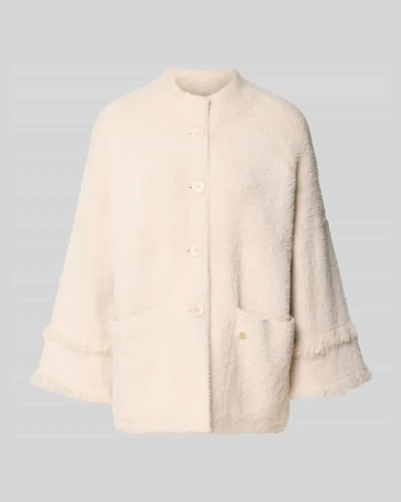 S.Oliver Strickjacke mit Bouclé-Struktur Offwhite