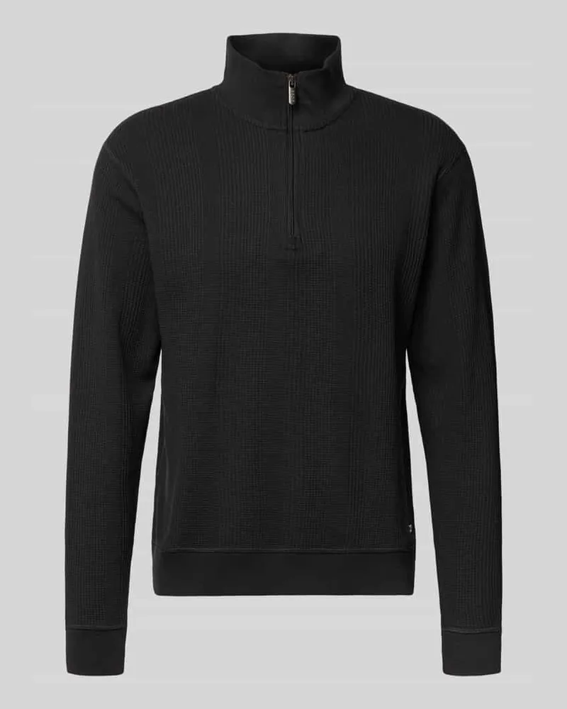 HUGO BOSS Regular Fit Sweatshirt aus Baumwoll-Mix Black