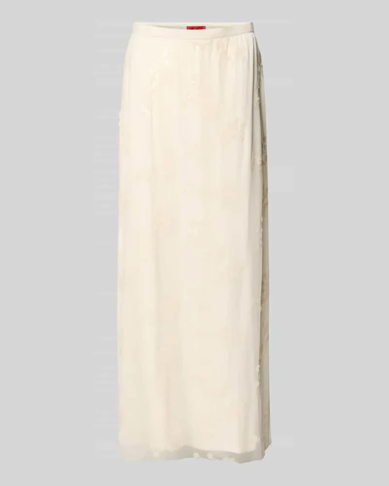 MAX&Co. Leicht ausgestellter Maxi-Rock mit Unterrock Modell 'TRITON Ecru