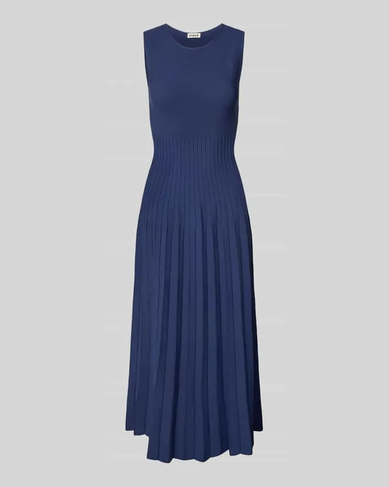 STAUD Midikleid mit Plisseefalten Modell 'ELYSE Dunkelblau