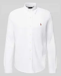 Ralph Lauren Slim Fit Freizeithemd mit Logo-Stitching Weiss